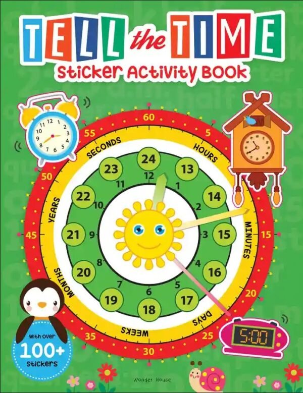 Tell the Time Sticker Activity Book – A Fun and Interactive Way to Learn Time | Wonder House Books