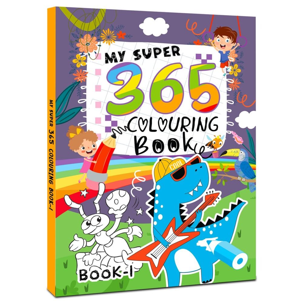 My Super 365 Colouring Book: Book-1 – A Creative Year-Long Coloring Adventure | Hello Friend Books