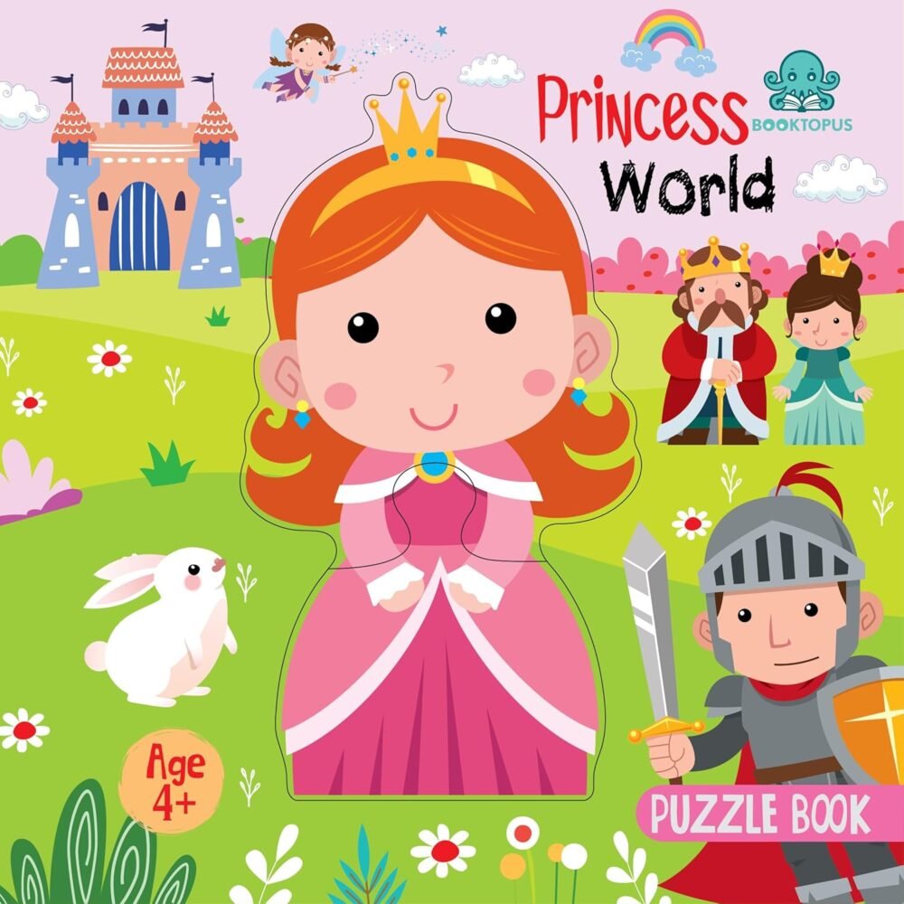 Princess World Puzzle Book – A Magical Journey Through Puzzles, Fun, and Imagination | Booktopus Books